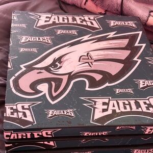 Sony Console with Eagles Design - Black and White